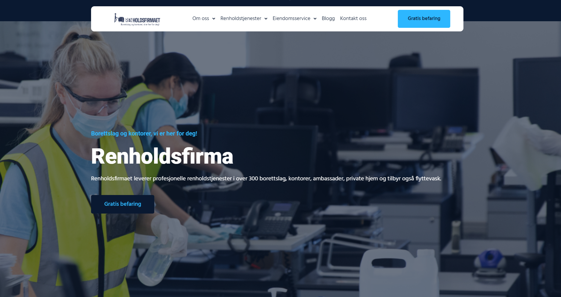 Opprettelse av en SEO-optimalisert nettside for et rengjøringsfirma i Norge