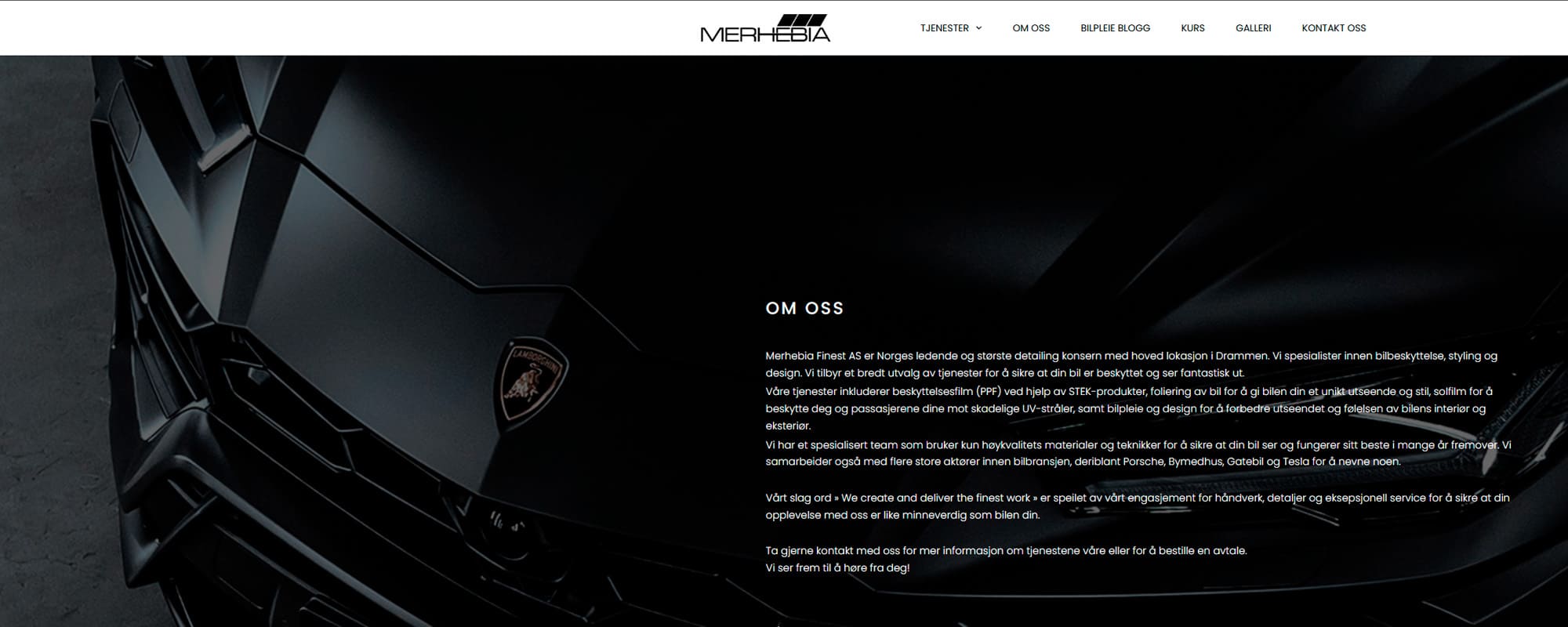 Сайт крупнейшей детейлинг-группы